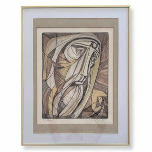 IRWIN AMEN - SIGNED & NUMBERED HAND COLORED ETCHING OF DANIEL 67/90